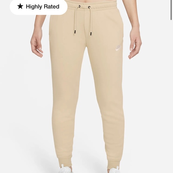 Nike Pants - Nike Sweatpants New Fleece Joggers Beige Large Loungewear